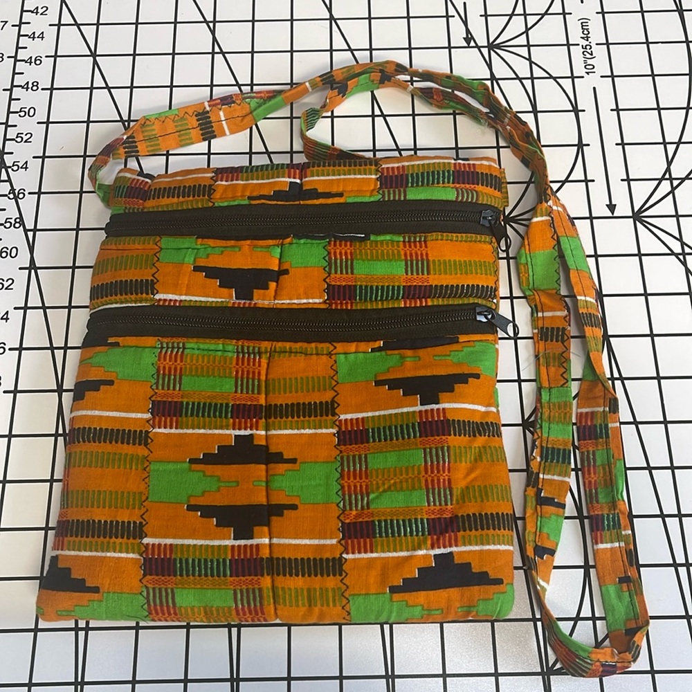 AFRICAN FABRIC CROSSBODY BAG